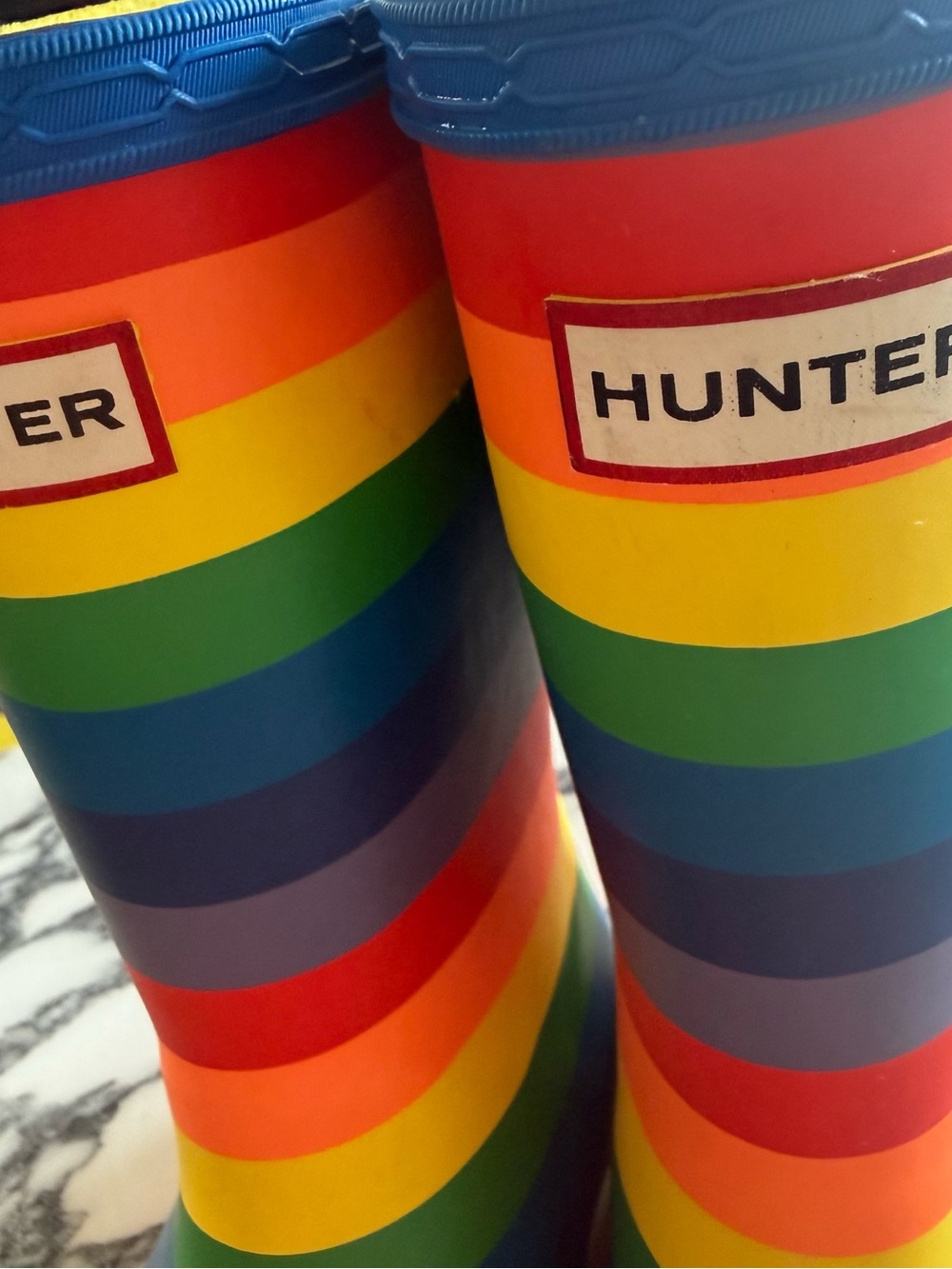 Hunter Kids Original First Classic Rainbow Print Rain Boots Wellies UK 10 US 11 - Picture 5 of 12